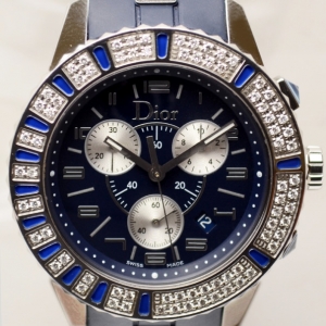 Pre Owned Dior Christal Diamond & Sapphire Women's Wristwatch 38MM