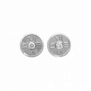 Pre Owned Tiffany & Co. 18K White Gold & Diamond Earrings