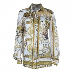 Pre Owned Just Cavalli Scarf Print Button Down Shirt S