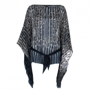 Pre Owned Roberto Cavalli Leopard Print Short Kaftan Top S