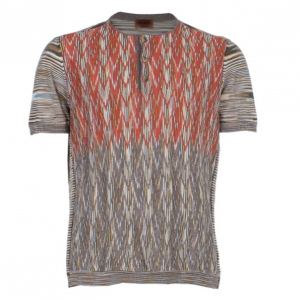 Pre Owned Missoni Men's Multiprint Crewneck Knit Shirt L