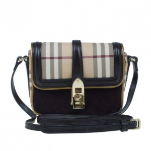 Pre Owned Burberry Nova Check Berkeley Crossbody Shoulder Bag