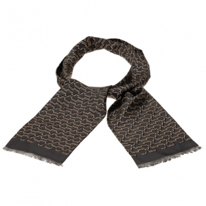 Pre Owned Gucci Grey Printed Scarf