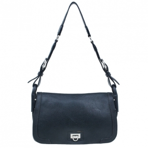Pre Owned Salvatore Ferragamo Black Ganni Leather Crossbody