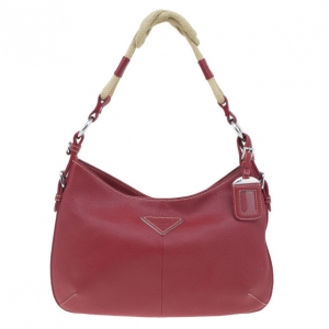 Pre Owned Prada Red Leather Hobo