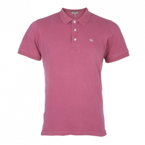 Pre Owned Burberry London Mens Pink Slim Fit Polo T-Shirt L