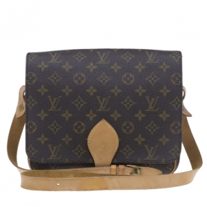 Pre Owned Louis Vuitton Brown Cartouchiere GM