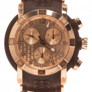 Pre Owned Givenchy Rose Gold Stainless Steel GV-5213J Men's Wristwatch 46MM