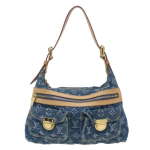 Pre Owned Louis Vuitton Denim Monogram Baggy PM