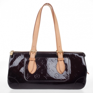 Pre Owned Louis Vuitton Amarante Monogram Vernis Rosewood Avenue Bag