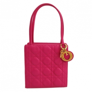 Pre Owned Dior Pink Quilted Shoulder Bag