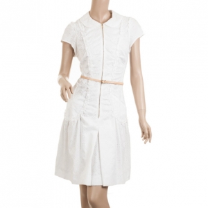 Pre Owned Louis Vuitton Eyelet Dress with Belt