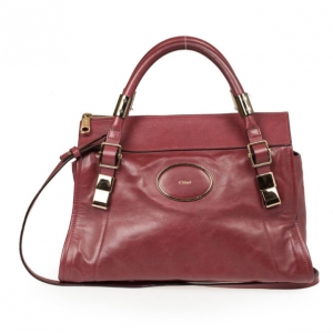 Pre Owned Chloe Victoria Medium Ruched Tote 