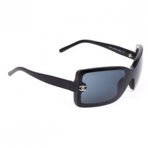 Pre Owned Chanel Black 5065 Rectangle Womens Sunglasses