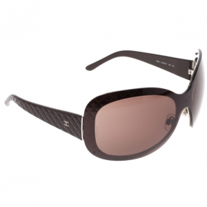 Pre Owned Chanel Black Oval 4159 Womens Sunglasses