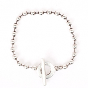 Pre Owned Gucci Boule Chain Silver Bracelet