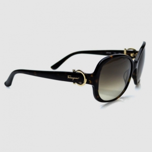 Pre Owned Salvatore Ferragamo Dark Havana SF613S Womens Sunglasses