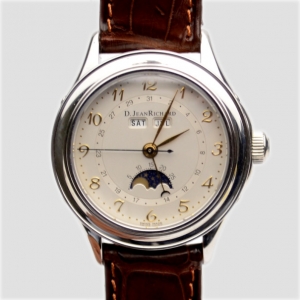 Pre Owned JeanRichard Moon Phase Display SS Mens Wristwatch 40 MM
