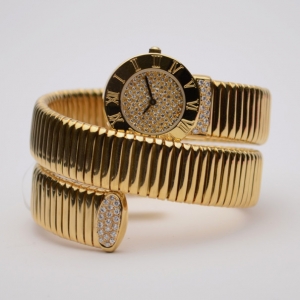 Pre Owned Robergé 18 K Yellow Gold Spiral Ladies Wristwatch 26 MM