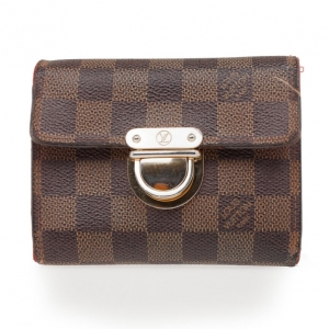Pre Owned Louis Vuitton Damier Ebene Koala Wallet