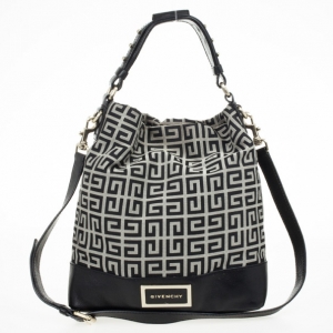 Pre Owned Givenchy Black Monogram Hobo Bag