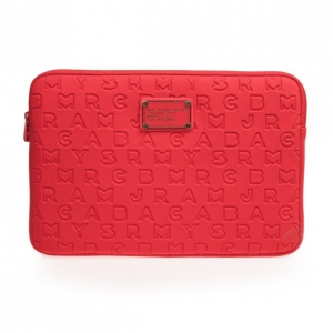 Pre Owned Marc by Marc Jacobs Red Dreamy Logo 11 Laptop Case