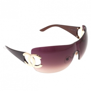 Pre Owned Chanel CC Logo Shield Womens Sunglasses