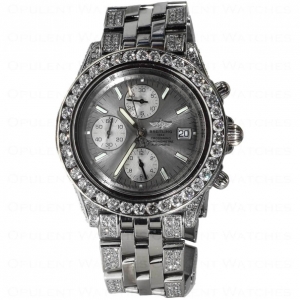 Pre Owned Breitling Diamond Crosswind Mens Watch 44 MM