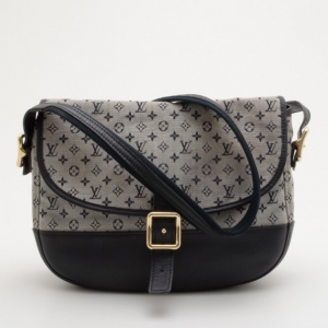 Pre Owned Louis Vuitton Blue Monogram Mini Lin Marjorie Shoulder Bag