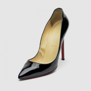 Pre Owned Christian Louboutin Black Patent Pigalle 120mm Pumps Size 37