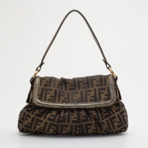 Pre Owned Fendi Zucca Mini Chef Shoulder Handbag 