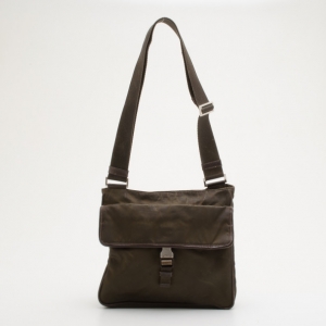 Pre Owned Prada Brown Nylon Crossbody Bag