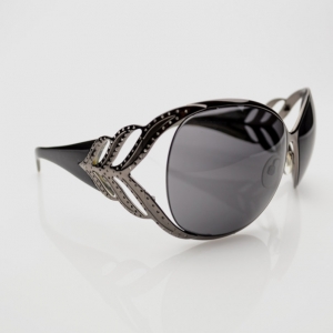 Pre Owned Roberto Cavalli Black Diamante RC454S Sunglasses