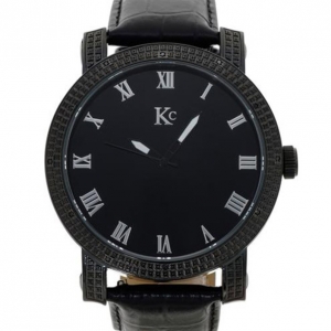 Pre Owned KC Diamond Black Mens Wristwatch
