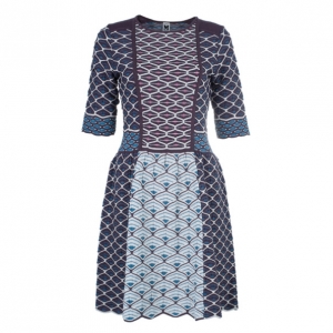 Pre Owned M Missoni Patterned Knit A-Line Dress M
