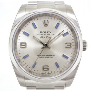 Pre Owned Rolex Air King G SS Silver Mens Wristwatch