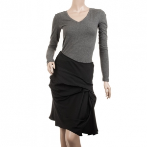 Pre Owned Christian Dior Black Ruffled Skirt