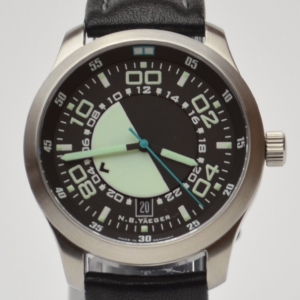 Pre Owned NB Yäeger Tango GMT Black Mens Wristwatch