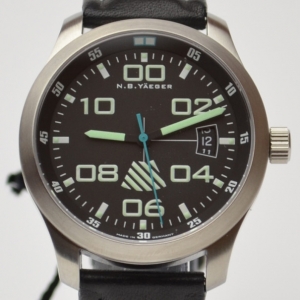 Pre Owned NB Yäeger Delta-Area Black Mens Wristwatch