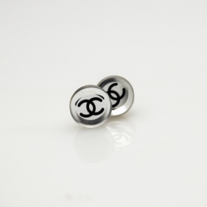Pre Owned Chanel Mirror Stud Earrings