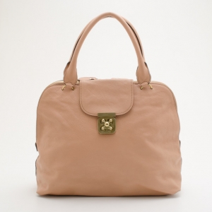 Pre Owned Chloé Cream Leather Large Elsie Shoulder Bag