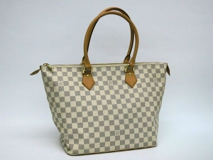 Pre Owned Louis Vuitton Damier Azur Saleya MM