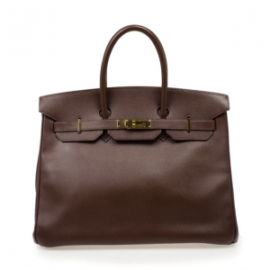 Pre Owned Hermes Brown Couchevel Birkin 35
