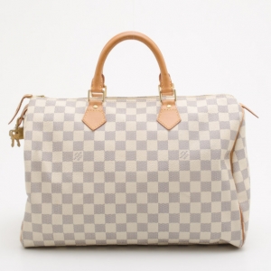 Pre Owned Louis Vuitton Damier Azur Speedy 35 
