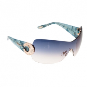Pre Owned Chopard Blue SCH939S Shield Sunglasses