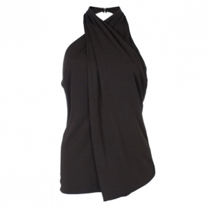 Pre Owned Gucci Cross Neck Stretch Top L