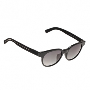 Pre Owned Dior Black Round Black Tie Sunglasses