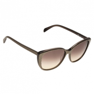 Pre Owned Fendi Grey Zucchino Cat Eye Sunglasses