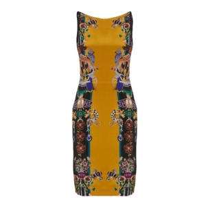 Pre Owned Mary Katrantzou Halle Printed Crepe Sheath Dress M