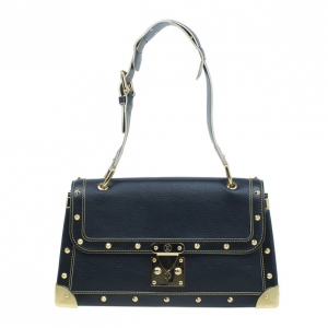 Pre Owned Louis Vuitton Black Suhali Leather L’Aimable Tote